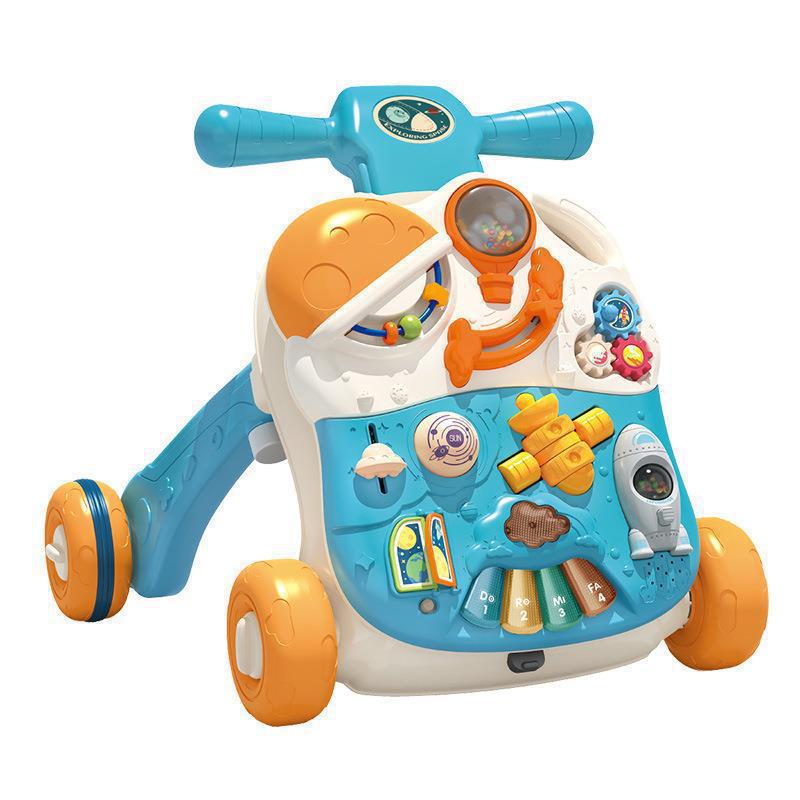 Transfronterizo multifuncional iluminación y música infantiles caminante inteligente educación temprana deslizante juego de juguetes caminante