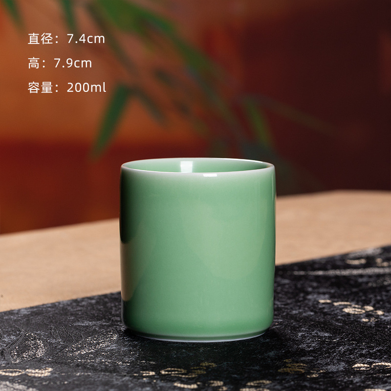 竜泉青磁茶カップ家庭用大容量接客カップカップ|undefined