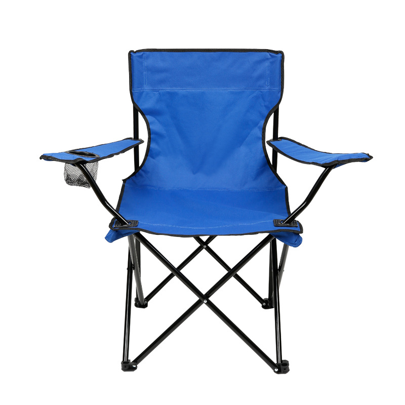 Wholesale Cross-border Single Sketch Armrest Backrest Beach Chair Fishing Portable Camping Camping Outdoor Folding Chair