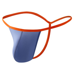 New 2024 Men's Sexy Low-rise Breathable Ice Silk U-shaped High-cut G-String Underwear in Multiple Colors for Wholesale