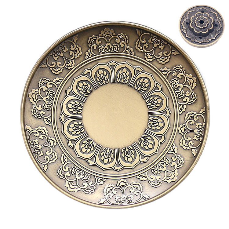 Quemador de incienso de estilo antiguo de cobre, soporte para varillas de incienso de loto, decoración zen para el hogar, sin caída de ceniza. image 10