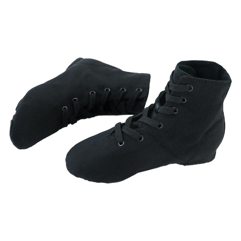 Zapatos de baile de mujer de fondo suave para adultos con cordones de jazz zapatos de ejercicio negro para niños zapatos de gimnasia de tacón bajo zapatos de baile moderno