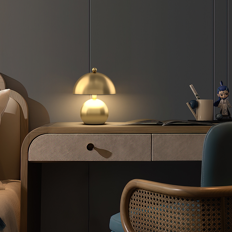 Copper creative modern and minimalistic table lamp