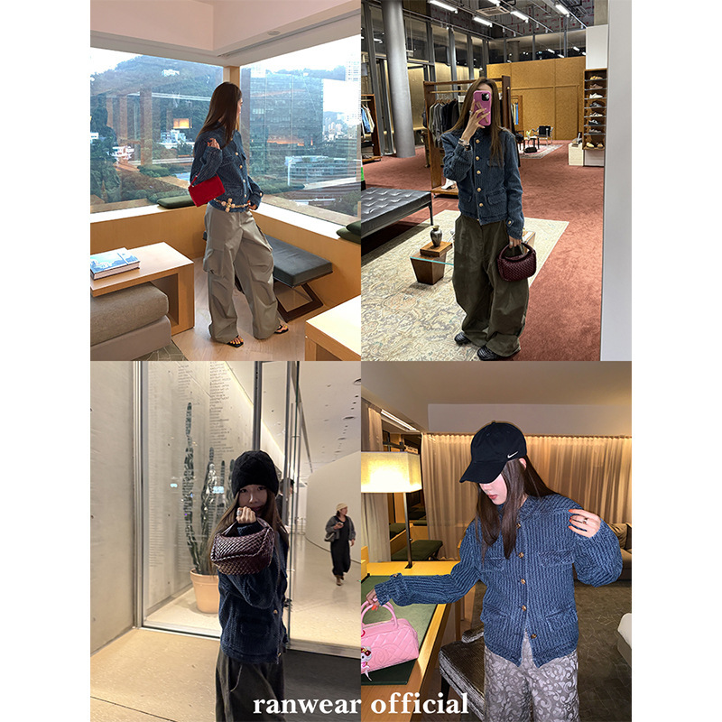 Ranwear 人气王！老钱调风 b*v小众复古牛仔小香外套短款立领夹克|undefined