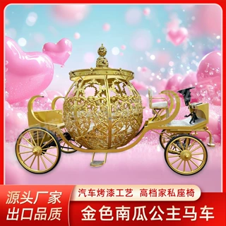 黄金南瓜马车万圣节公主马戏团演出景区旅游庄园观光载客马具