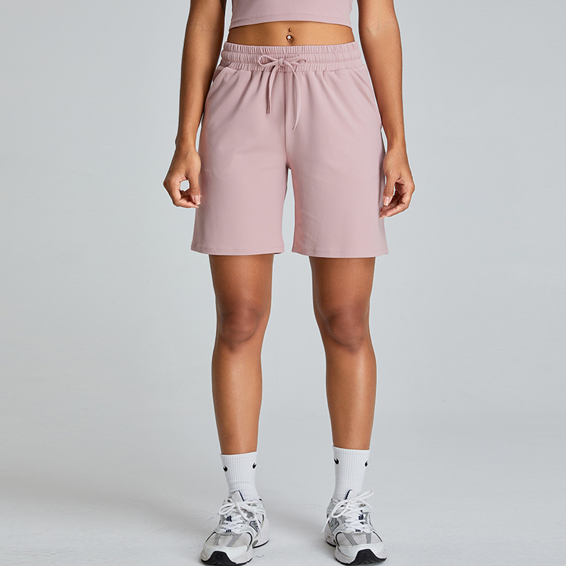 Nuevos pantalones cortos casuales ligeros y sueltos de pulsación de cuerda de mujer pantalones de ejercicio al aire libre transpirables pantalones cortos deportivos de secado rápido