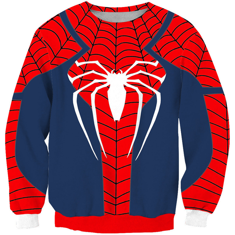 AliExpress cross-border foreign trade venom Spider-man hero return 3D printing Marvel New Era couple sweater