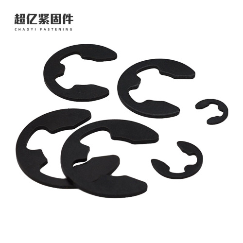 GB896 open circlip 65 steel E-type buckle black 304 stainless steel C-type circlip 1-16 retaining ring wholesale