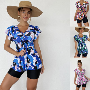 2023�¿�ȹʽӡ�����R�dӾ�� ̹�����ڶ�bikiniƽ��Ӿѝ CJ0102