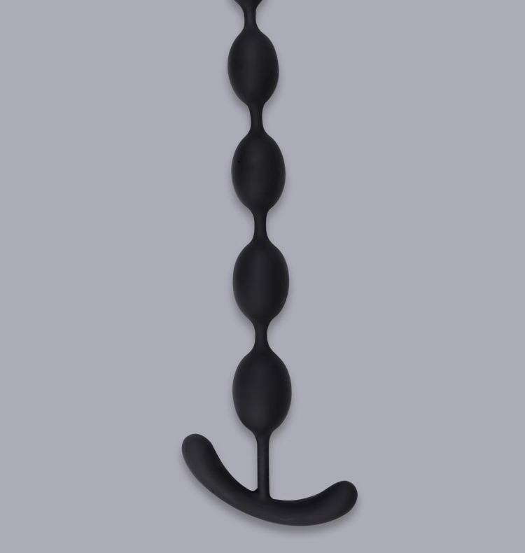 Silicone Anal Bead Toy, Wearable Design for Adults, Black YN-906 — detail image 11