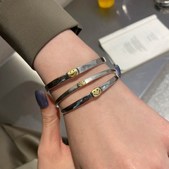 Japanese and Korean Ins Retro Smiling Bead Bracelet for Women, Unique Design, Vintage Student Sweet and Fresh Personality Accessories for Women