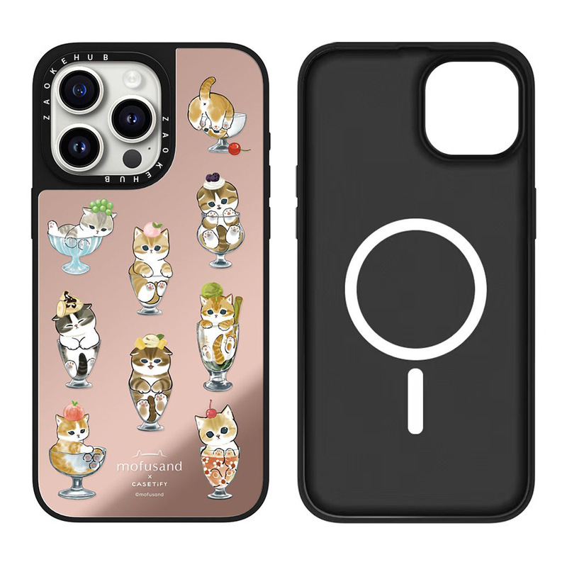 CASET马卡龙猫咪Mofusand猫福珊迪iPhone16ProMax苹果15手机壳14|undefined