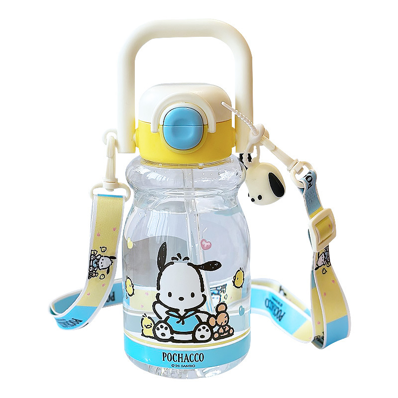 Sanliogou taza de agua para niños verano nuevo tipo de taza de paja de doble bebida de gran capacidad para estudiantes en la escuela especial hervidor de agua de tramo inclinado