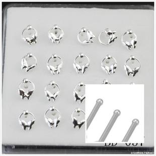 European and American New Style Piercing Nose Studs, Hanging Butterfly Silver Nose Studs, Unisex Wish Cross-Border Supply