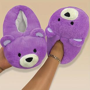 H 81026 Plush Teddy Bear Slippers ��̩ͨ����ë�q��Ь�羳