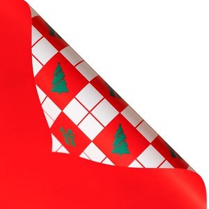 Material de ramo navideño de doble cara impresión en color bolsa kraft papel de flores caja de regalo papel de regalo de navidad