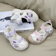 旋转扣儿童包头凉鞋防滑耐磨鞋2024年夏季新款童鞋女童运动半凉鞋