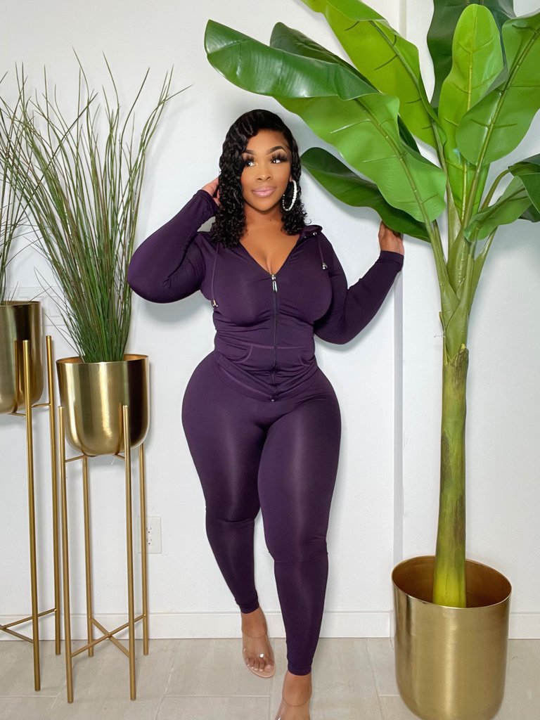 plus size tight-fitting solid color two-piece lounge set nihaostyles clothing wholesale NSFNN84851