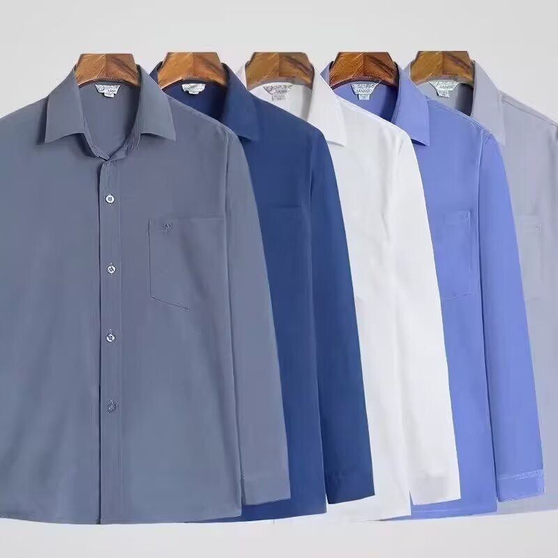 Dad's Summer Shirt, Middle-Aged Men's Spring and Autumn Thin Long-Sleeve Shirt, Summer Clothing for Middle-Aged and Elderly Grandfathers Dad's Summer Shirt, Middle-Aged Men's Spring and Autumn Thin Long-Sleeve Shirt, Summer Clothing for Middle-Aged and Elderly Grandfathers