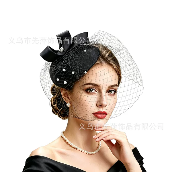 New popular Amazon mesh fascinator, vintage elegant veil hair accessory, headpiece, bridal wedding hair accessory