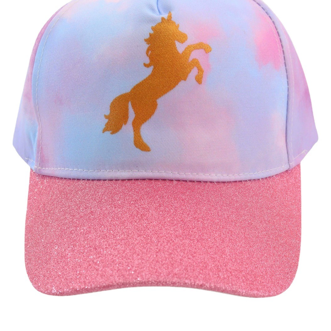 Фабрика Внешняя торговля Детская шляпа AliExpress бейсболка с мультяшным единорогом для девочек Фестивальная детская фуражка трансграничная