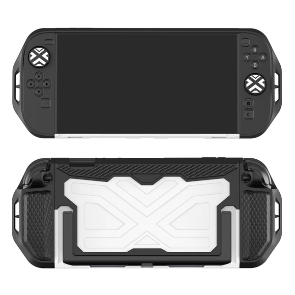 Switch2 mecha protective case (black + white) including rocker cap