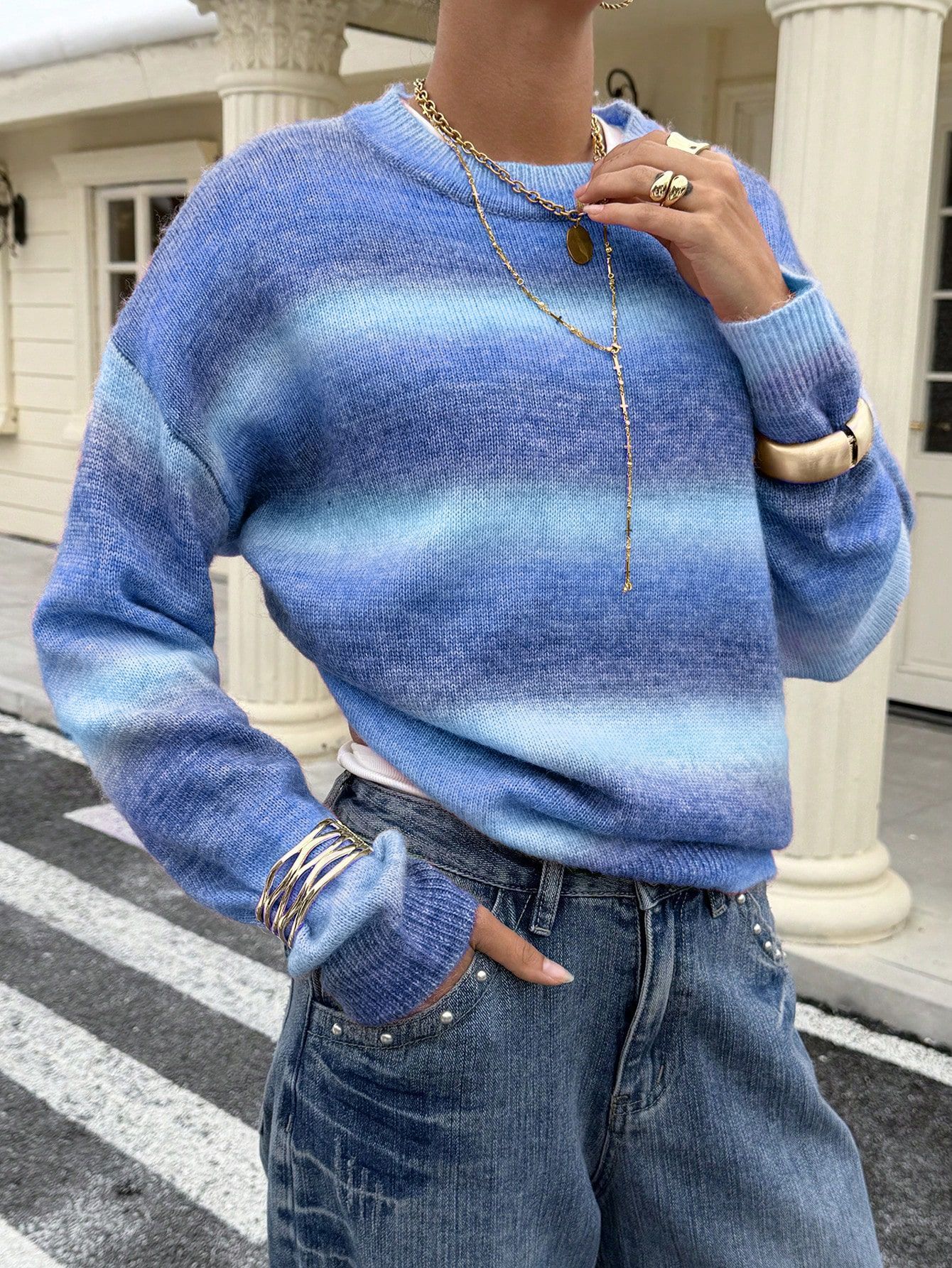 Kaikuo transfronterizo Europa y América moda casual de cuello redondo abrigo de lana suéter de mujer 2025 otoño y invierno estación independiente de Amazon image 7