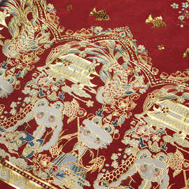双龙贺喜妆花织金妆花马面裙布料多彩汉服布料提花面料秋冬现货