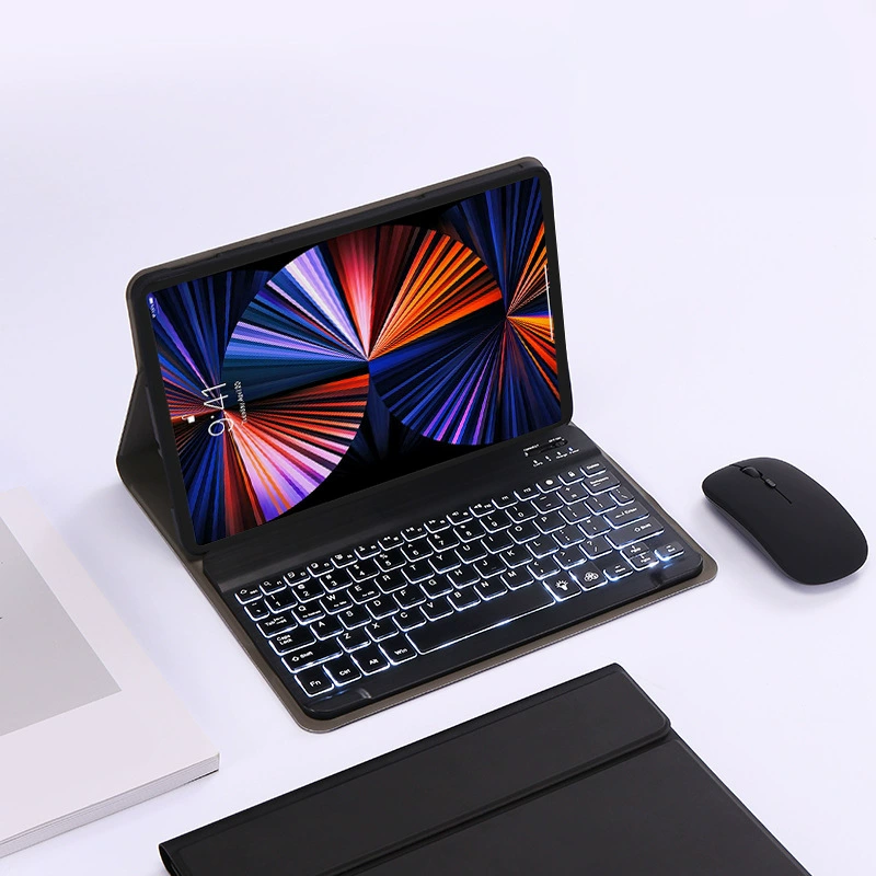 Клавиатурный чехол (Lenovo) Tab M11 TB-330FU/331FC — Bluetooth клавиатура с подсветкой и сенсором, кожаный чехол