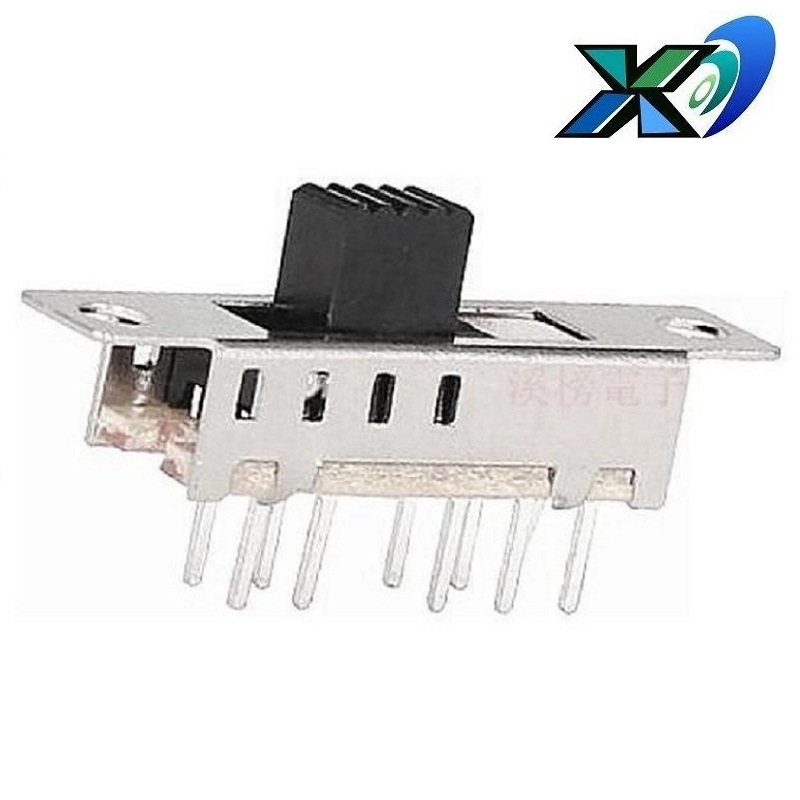 小型立式4位滑动开关10脚  拨动开关4档立式2P4T 立式4段拨动开关