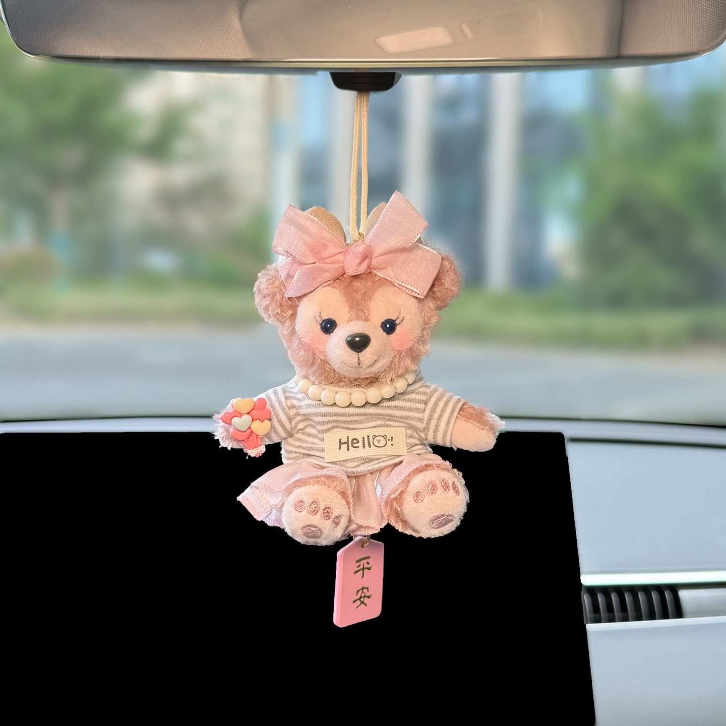 2026 New Shirley Rose Car Pendant, Rearview Mirror Decoration, Car Fragrance Hanging Ornament, High-end Style for Women