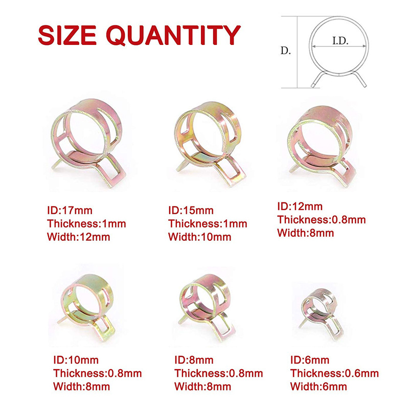 单耳无极弹簧卡箍喉箍 不锈钢强力卡箍喉箍弹性管夹 (10)