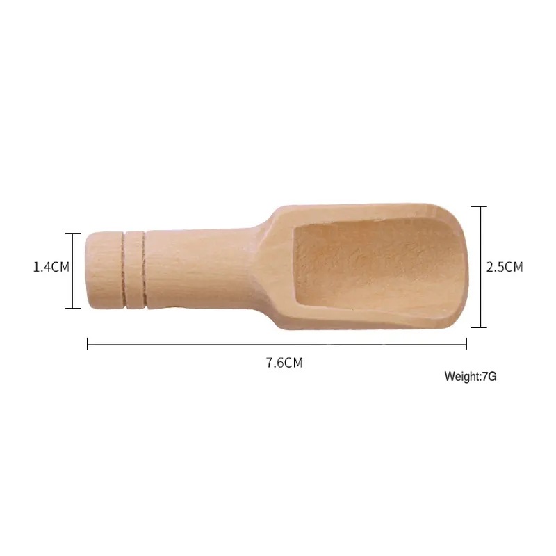 둥근 손잡이 나무 숟가락