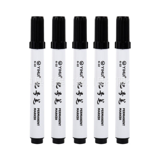 Yiwei Manufacturer Wholesale Oily Large-Capacity Quick-Drying Waterproof Logistics Express Graffiti Large-Head Black Marker Pen