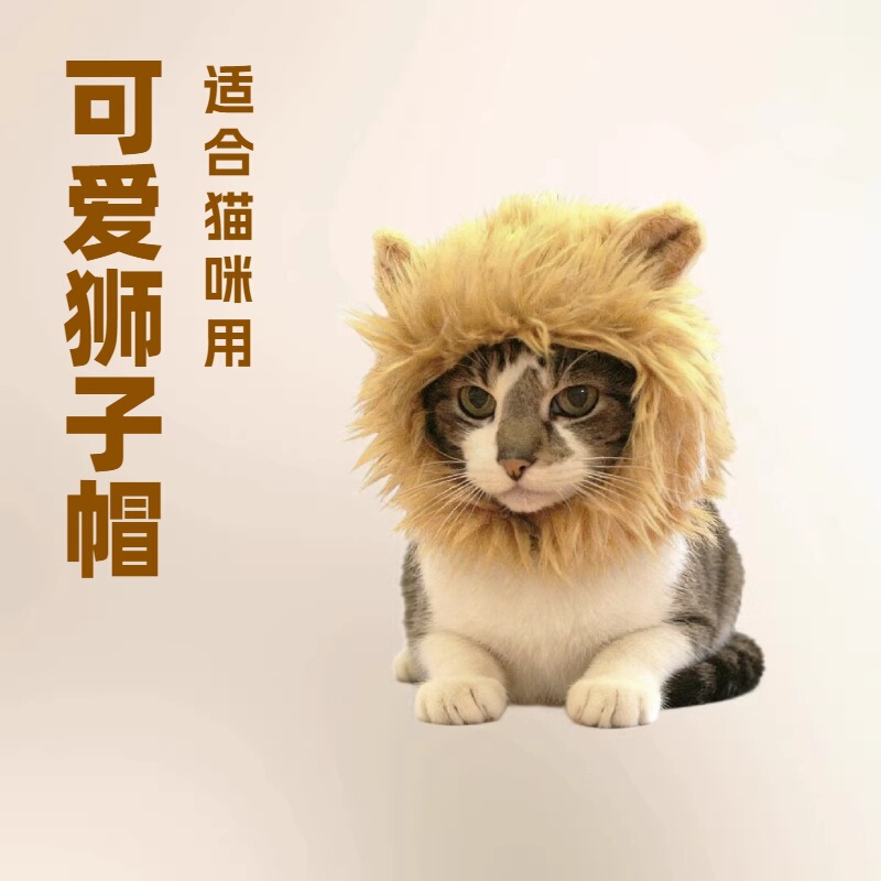 2026 Cat Headgear That Instantly Turns into a Lion Head - Celebrity Pet Accessories Wholesale - Bulk Purchase for Better Prices