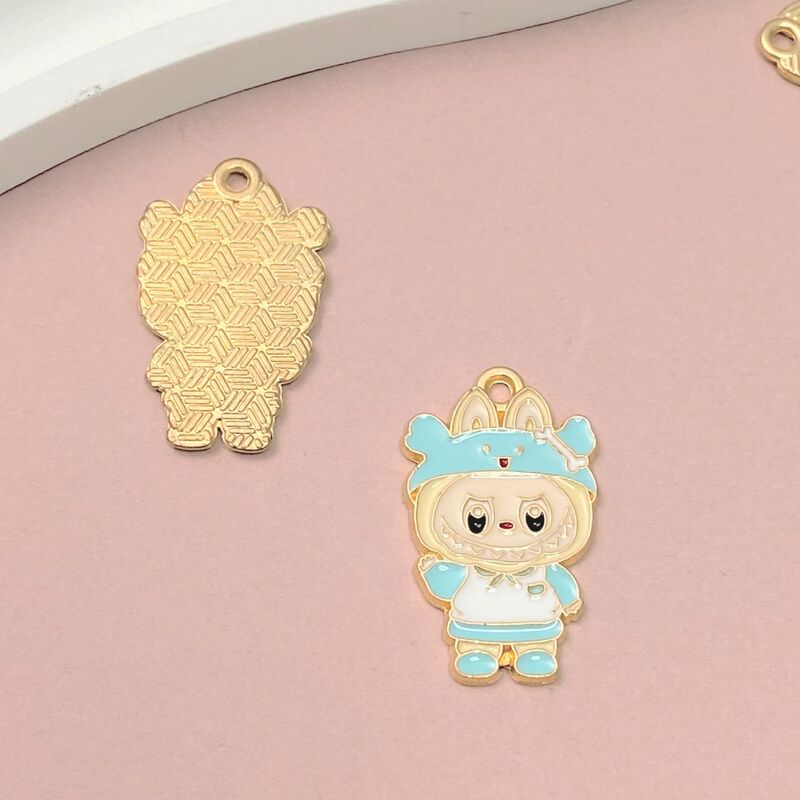 漫画ラブブ合金ペンダントアニメ合金オイルドリップジュエリーアクセサリー DIY イヤリングブレスレットキーホルダーペンダント|undefined