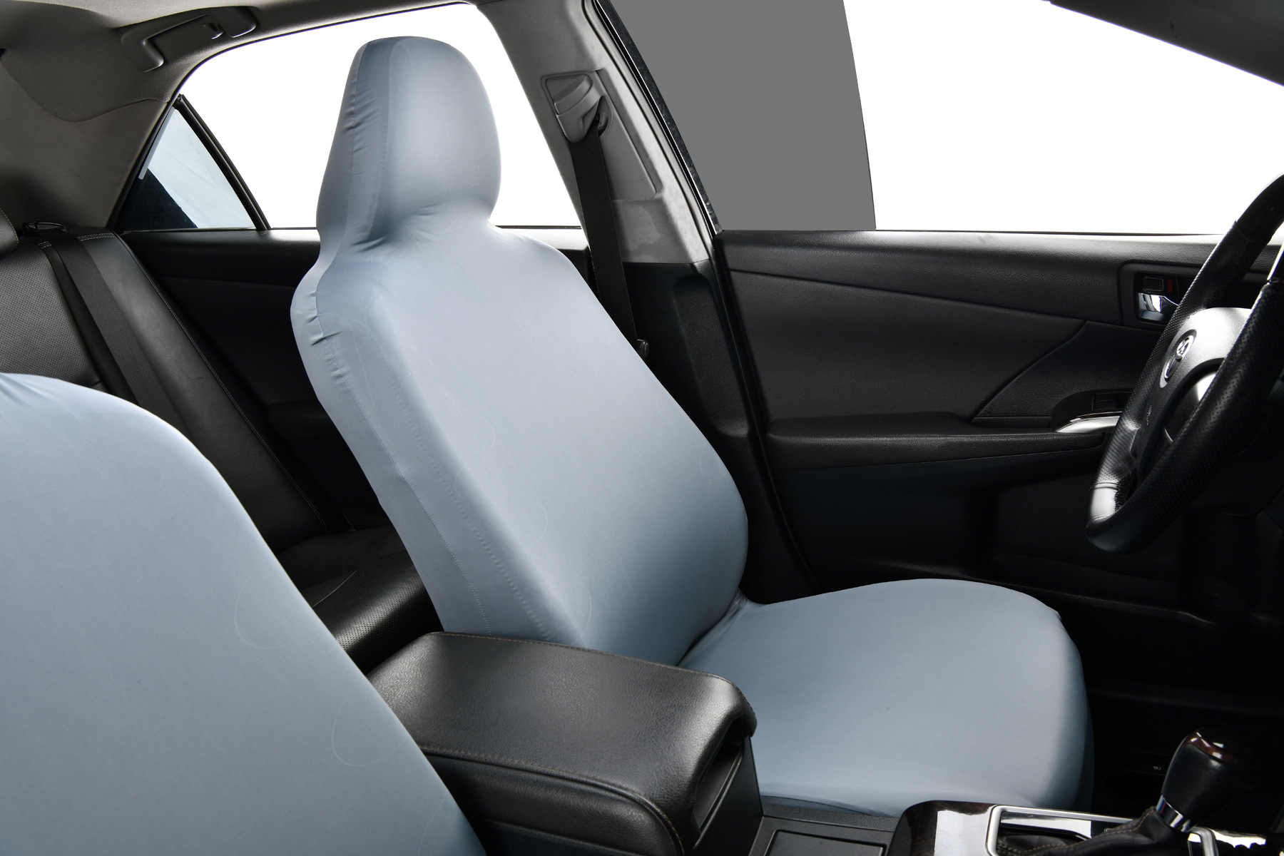 Ice Silk Elastic Non-Slip Car Seat Cover, Cooling B-Style Front Seat Single Universal Type Dustproof Car Seat Cover
