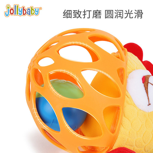 jollybaby animal hand catching ball baby toy hole ball baby tactile perception training silicone soft ball