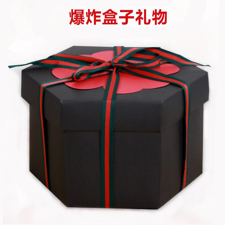 Qixi caja de regalo caja de explosión sorpresa hecha a mano foto creativa álbum de bricolaje Regalo de Cumpleaños de Navidad caja vacía al por mayor