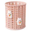 Cute plastic pens holder for elementary school students, table stationery, storage system, brush, storage box