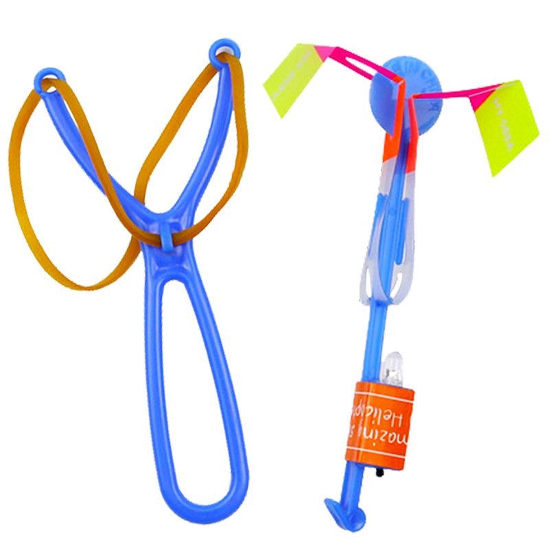 어린이 더블 플래시 대형 빛나는 슬링 박스 비행 화살표 야외 비행 요정 대나무 잠자리 드론 야시장 노점 장난감