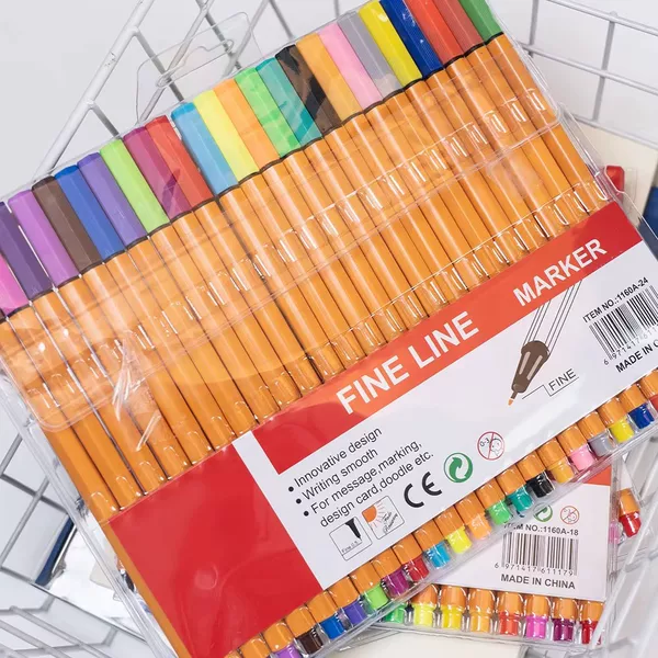 Cross-border dedicated to Gouline pen fiber fine line pen water-based syringe pen painting stroke color marker pen in stock wholesale