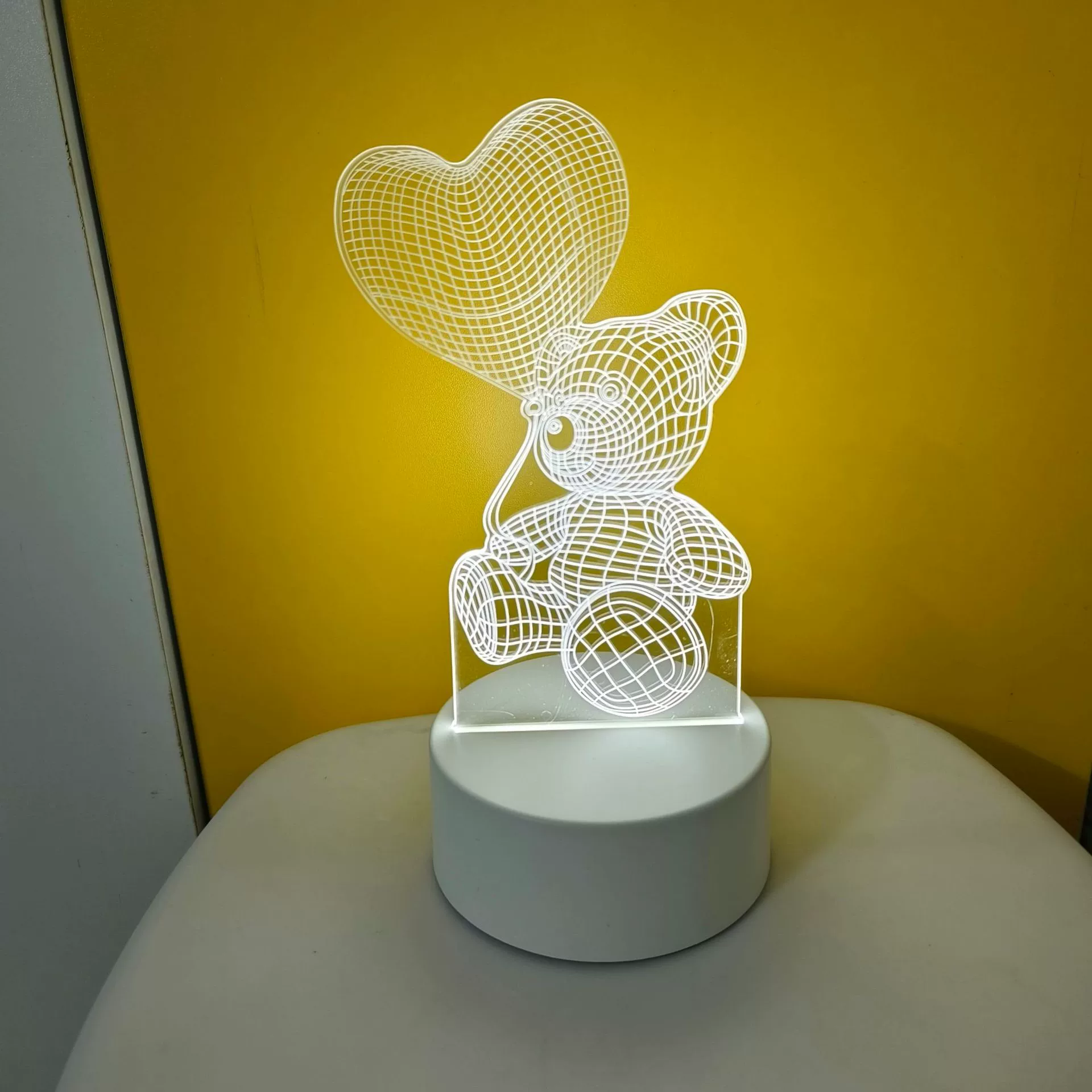 3D night lamp (yayli) little night lantern, 4w usb, acrylic panel + abs base, customizable patterns