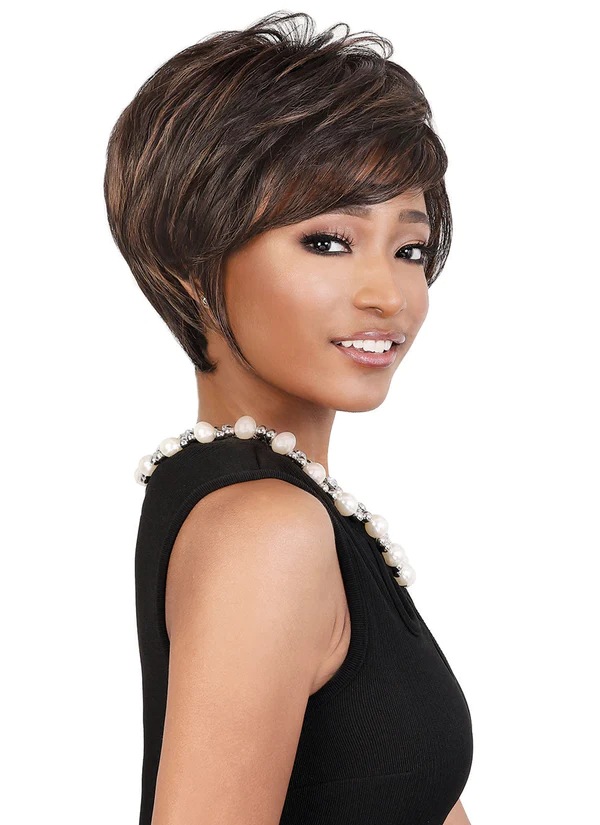 Transfronterizo comercio electrónico venta en caliente pelucas de cabello corto recto de mujer inclinada pelucas de peluca simulación de cabello corto de moda europea y americana