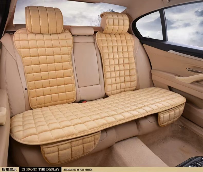 Winter thick warm car cushion crystal velvet comfortable square waist cushion leaflet five-seat wool cushion wholesale