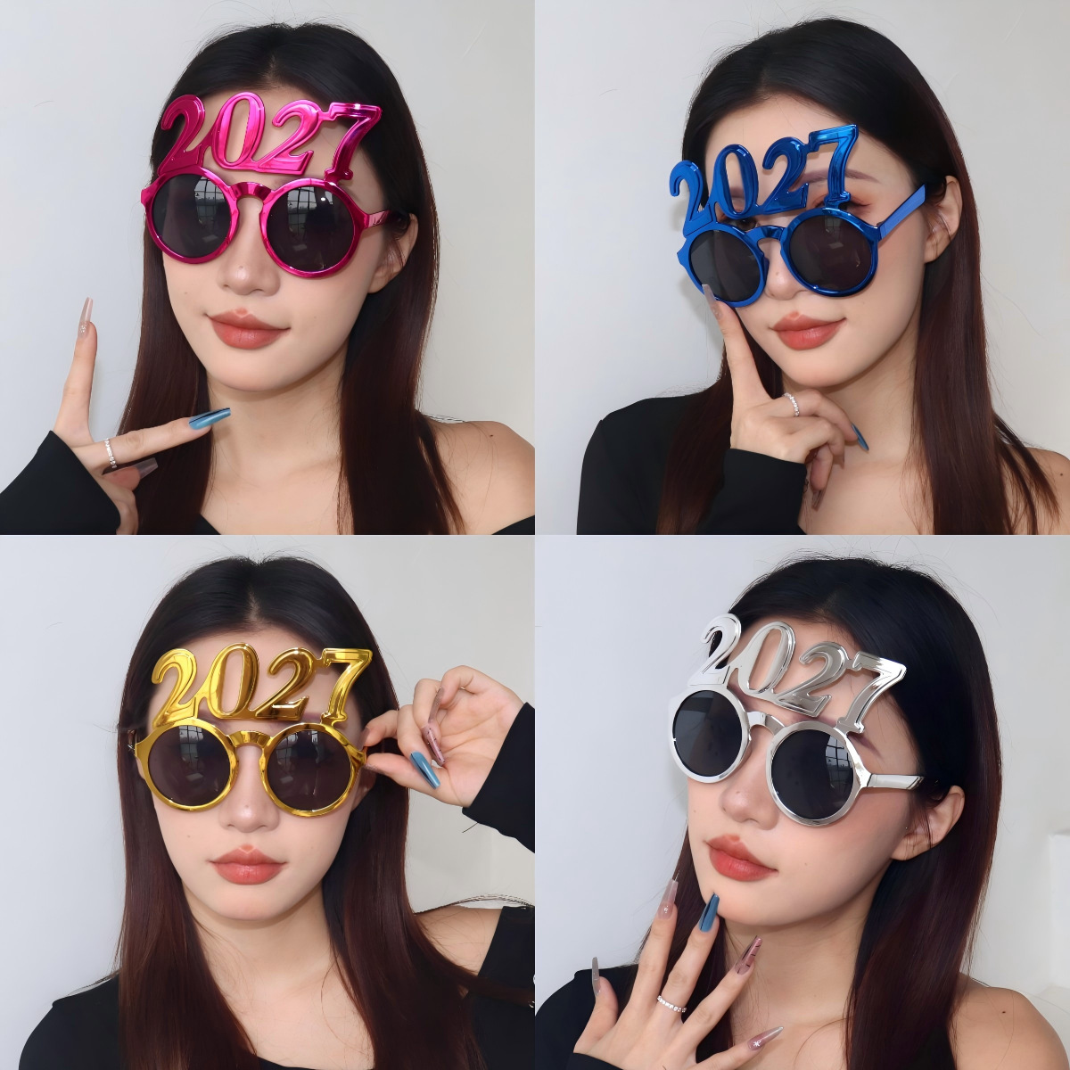 Gafas de Fiesta con Diseño Digital de ABS Decorativas para Año Nuevo y Fiestas