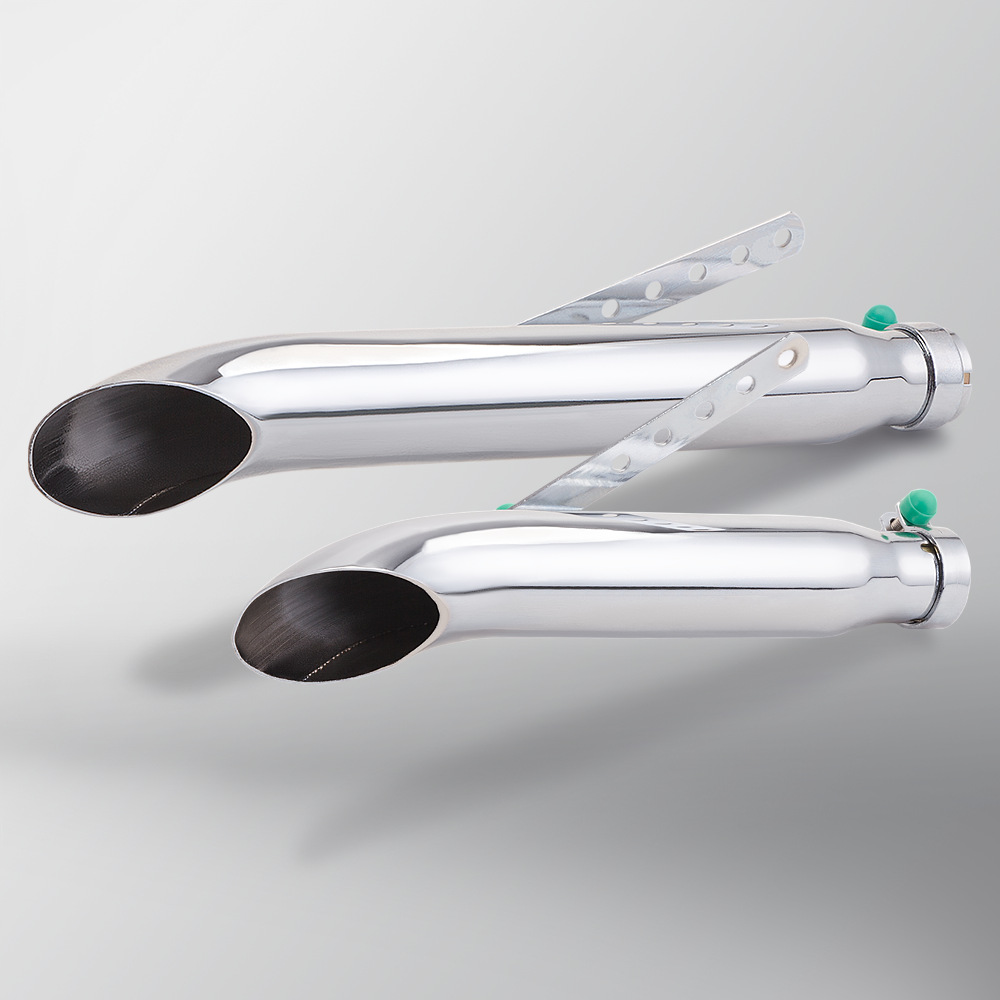 Motorcycle modified K6 retro stainless steel straight-through exhaust pipe tail section for 38/40/43/45MM caliber