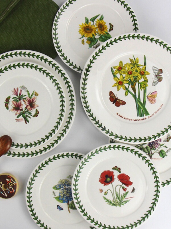 Ceramic Round Plate Customized Logo Porter Merrill Breakfast Home Hotel Appearance Size Tableware Dish Plate