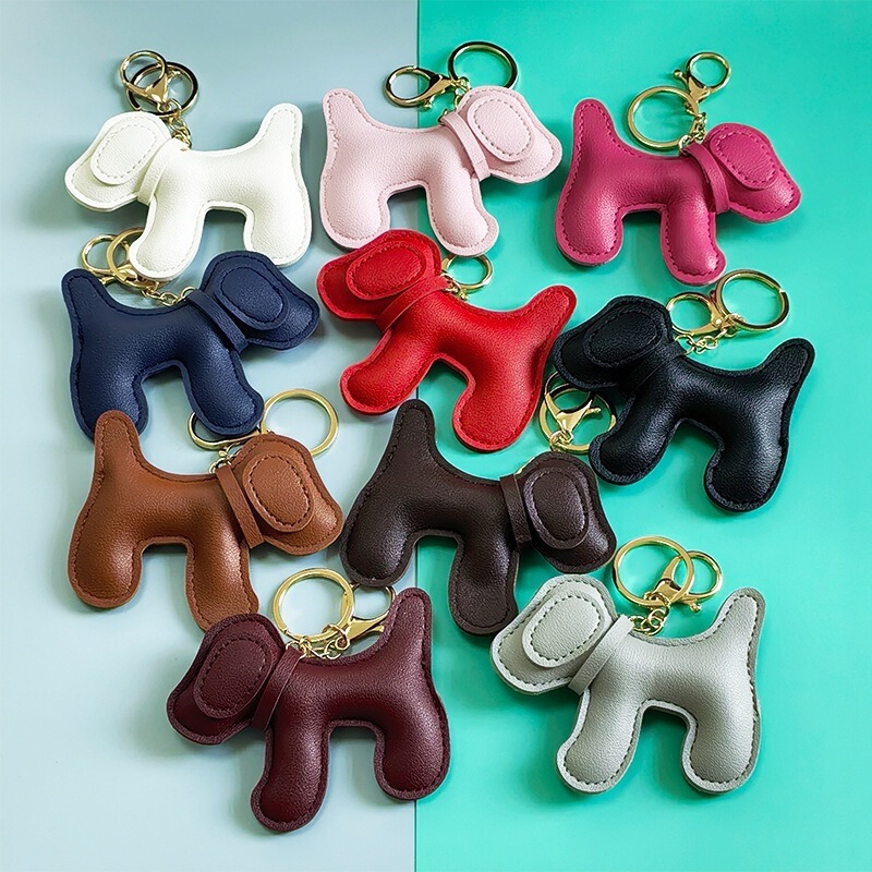 Factory Direct Sales Cross-Border Cartoon Puppy Bag Pendant Creative Fashion Pu Leather Puppy Car Keychain Pendant Factory Direct Sales Cross-Border Cartoon Puppy Bag Pendant Creative Fashion Pu Leather Puppy Car Keychain Pendant