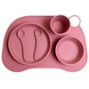 Children's tableware for supplementary food, bib, dinner plate, silica gel set for children's food, 12 pieces